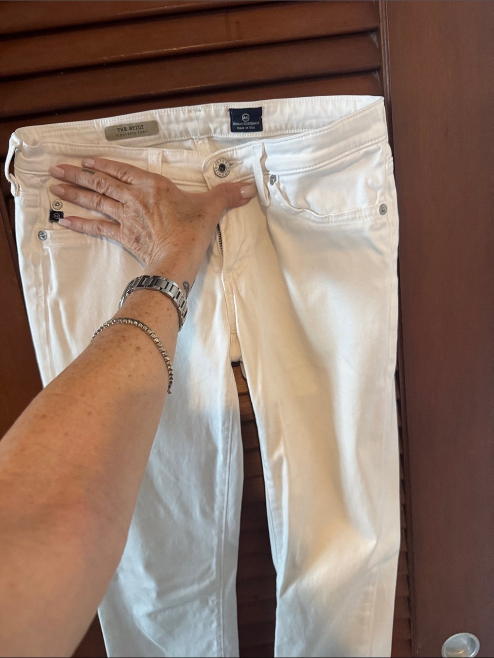 White Women's Slim Jeans - Unknown Brand